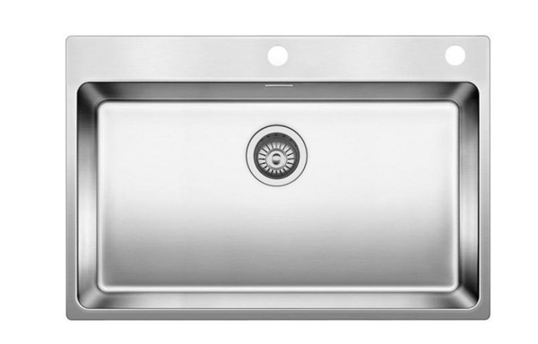 stainless steel inset sink, 740x500mm